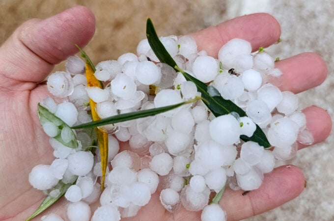 Imagen de archivo- Granizo en Ciudad Real 