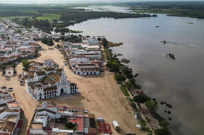 Marismas de Doñana junto al poblado de El Rocío(Almonte) Huelva