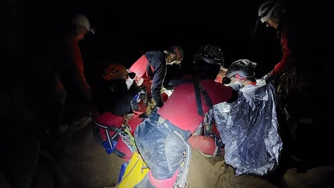 MADRID.-Sucesos.- Rescatado un espeleólogo madrileño herido en una cueva de Arredondo (Cantabria) y evacuado en helicóptero