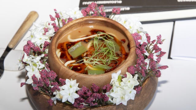Así es "Ramensillo", chef David Lorente, del restaurante zaragozano Nola Gras, la mejor tapa de legumbres de España