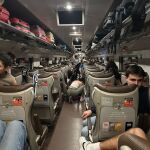 Interior del tren de alta velocidad de Iryo afectado por el sabotaje