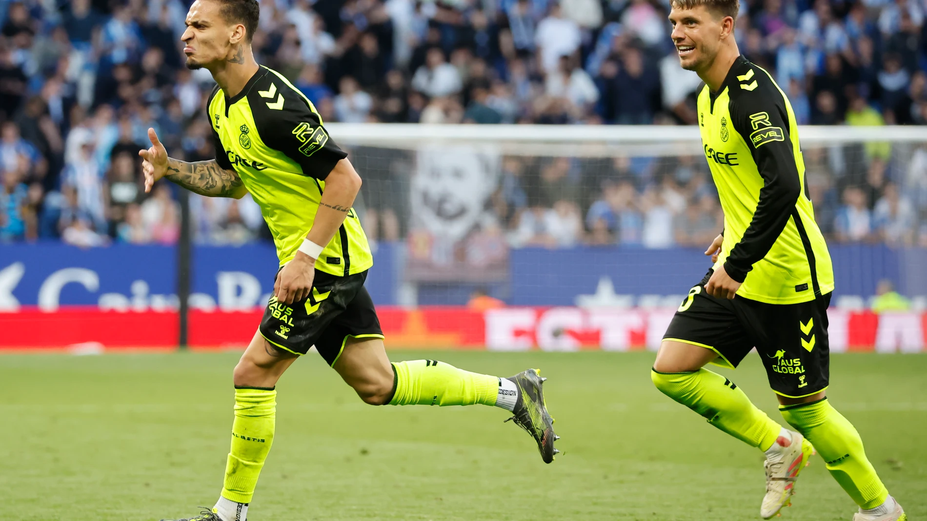 Antony celebrates against Espanyol
