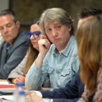 Carlos Martínez durante su reunión con los dirigentes de UGT en Castila y León