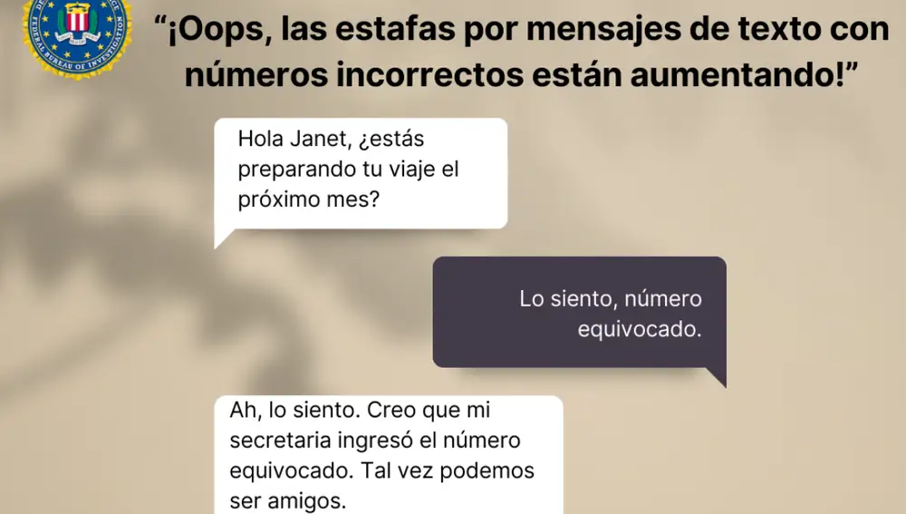 También pueden empezar una estafa romántica o de amistad