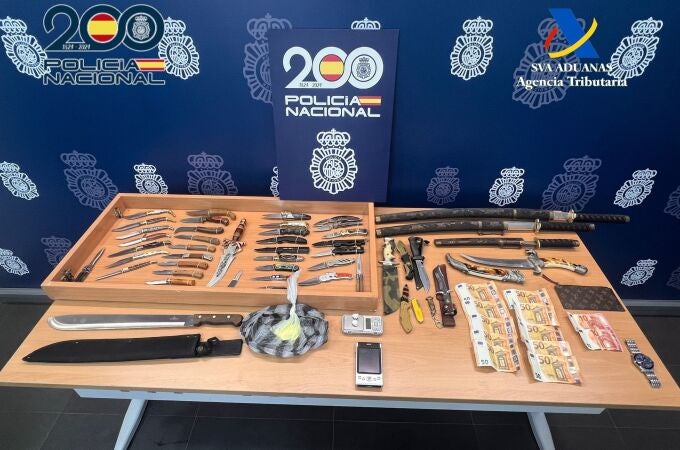 Material intervenido en la operación 
