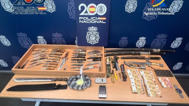 Material intervenido en la operación 
