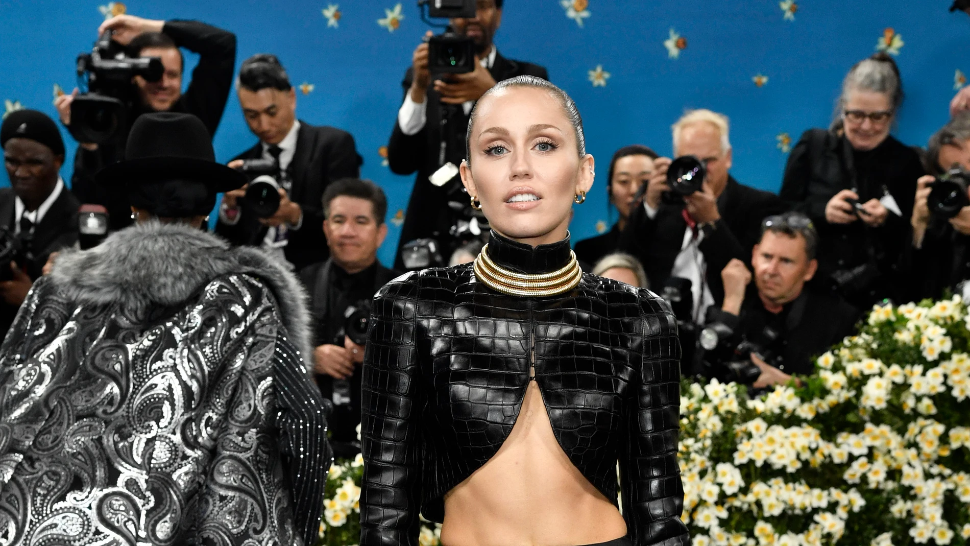 Miley Cyrus attends The Metropolitan Museum of Art's Costume Institute benefit gala celebrating the opening of the "Superfine: Tailoring Black Style" exhibition on Monday, May 5, 2025, in New York. (Photo by Evan Agostini/Invision/AP)