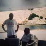Àngel Surroca y Pere Mir, a bordo del barco Danae, en 2002