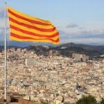 Bandera catalana en la Comunidad Autónoma de Cataluña