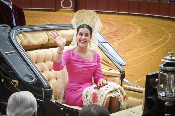Carolina Marín como madrina de los enganches. 
