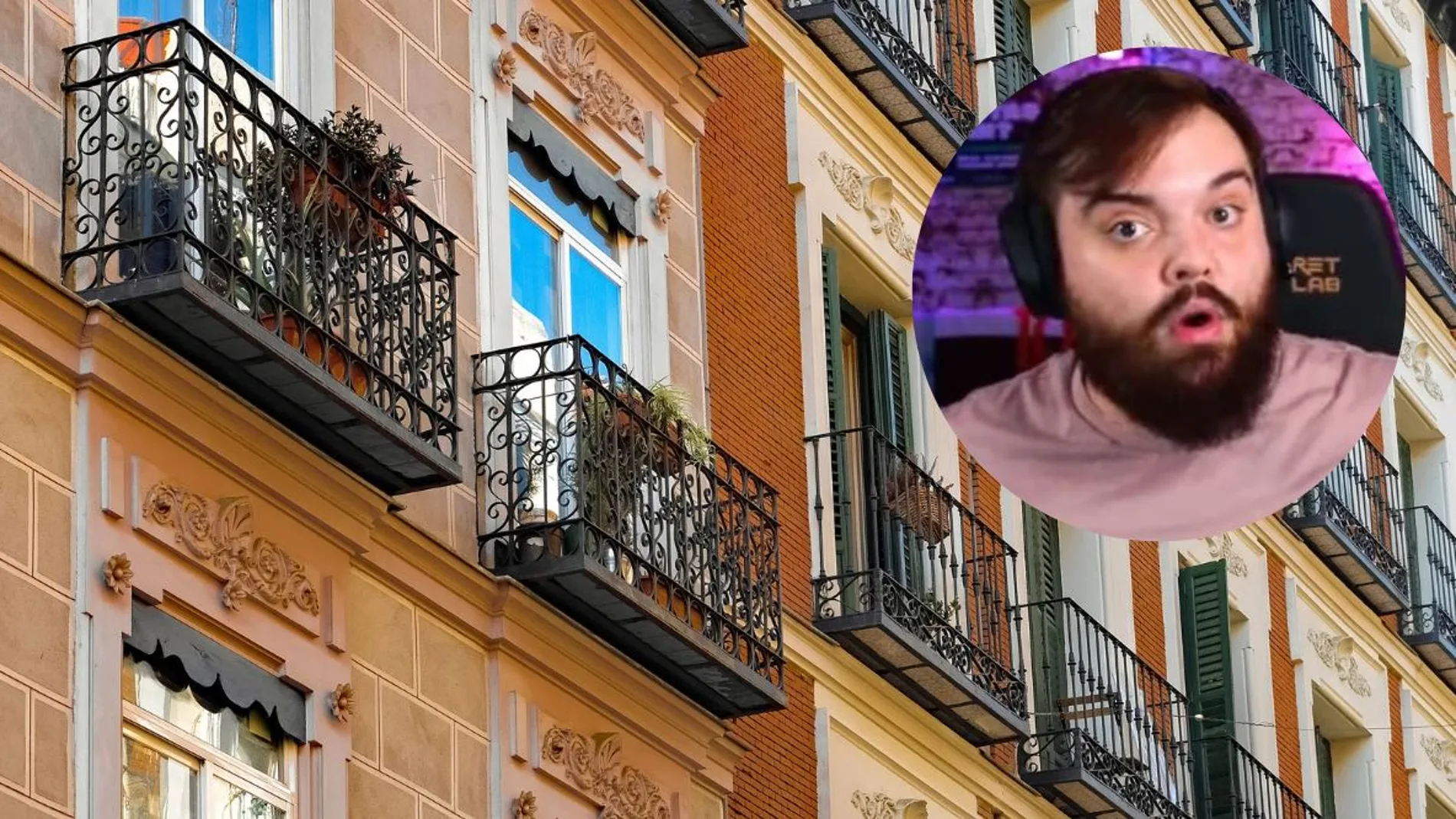 Imagen de Ibai Llanos con unas terrazas de la ciudad de Madrid