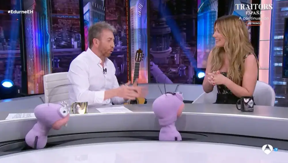 Captura de Edurne con Pablo Motos en 'El Hormiguero'
