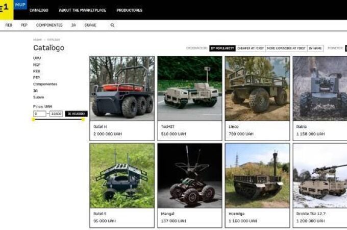 Ucrania lanza un ‘Amazon’ de la guerra para que sus militares compren drones, robots y munición.