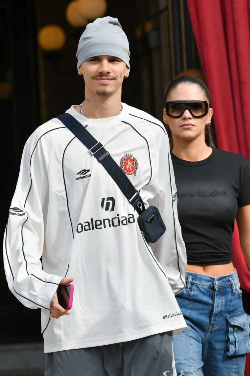 Romeo Beckham y Kim Turnbull
