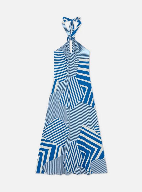 Vestido escote halter.