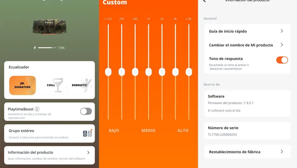 JBL Portable, la companion app del Charge 6