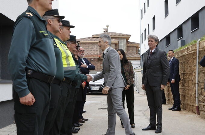 El ministro de Interior, Fernando Grande-Marlaska, visita la Comandancia de Soria, junto al alcalde Carlos Martínez