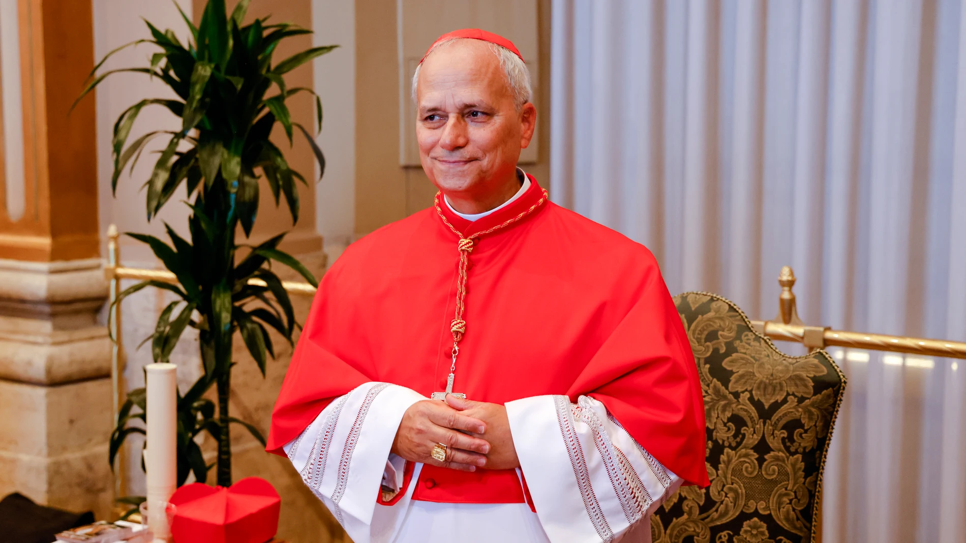 FILE - Cardinal Robert Francis Prevost, Prefect of the Dicastery for Bishops, poses for a photo at the end of the consistory where Pope Francis elevated 21 new cardinals in St. Peter's Square at The Vatican, Sept. 30, 2023. (AP Photo/Riccardo De Luca, File)
