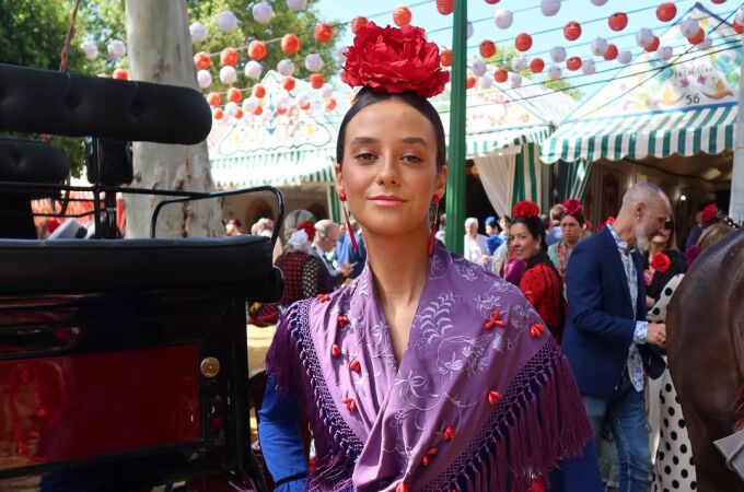 Victoria Federica vestida de flamenca.