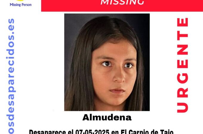Buscan a Almudena, una niña de 13 años desaparecida en El Carpio de Tajo (Toledo)