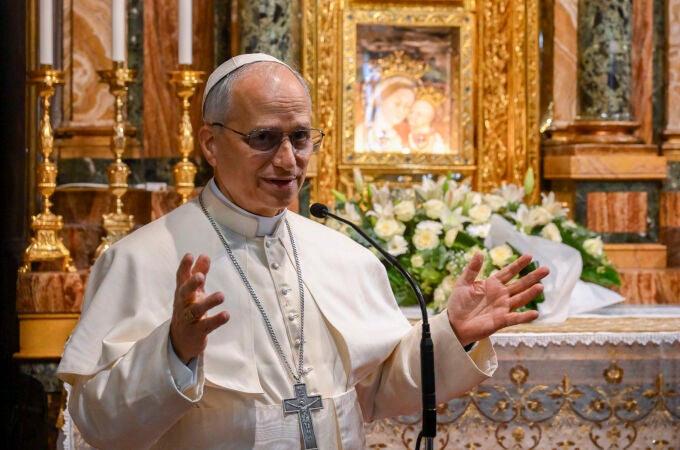 León XIV visita por sorpresa un santuario de los agustinos en las afueras de Roma