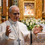 León XIV visita por sorpresa un santuario de los agustinos en las afueras de Roma
