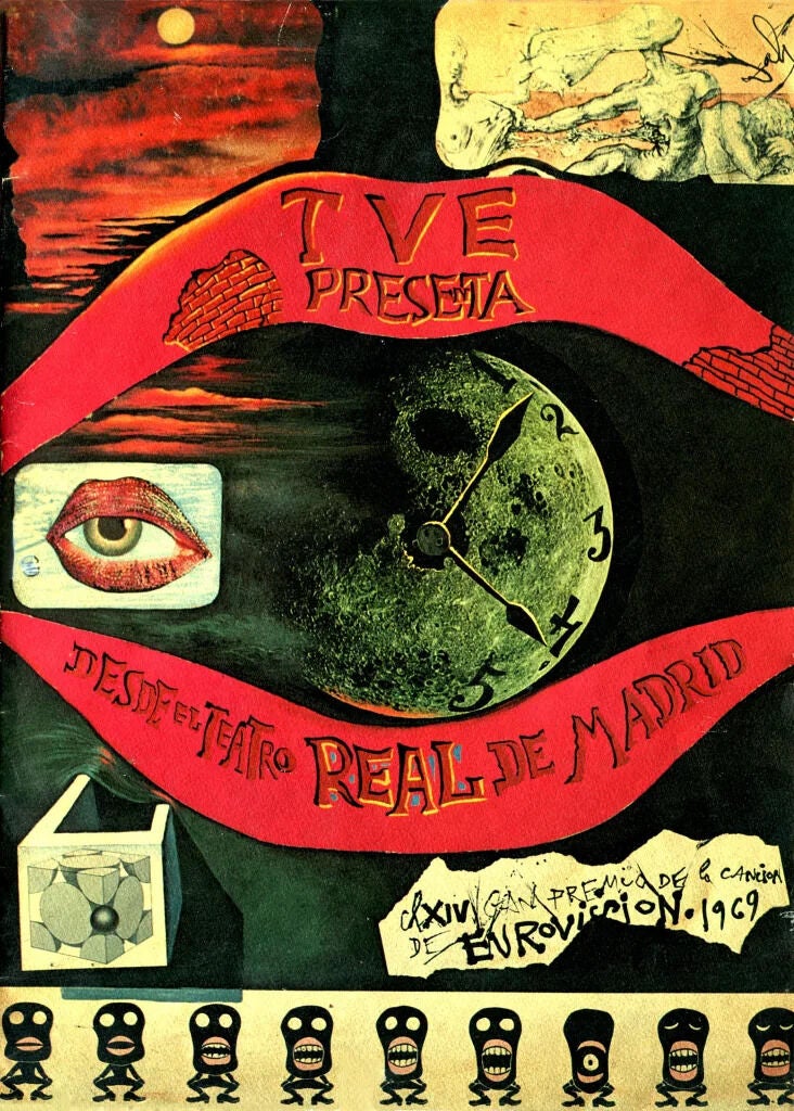 Cartel diseñado por Salvador Dalí para Eurovisión 1969