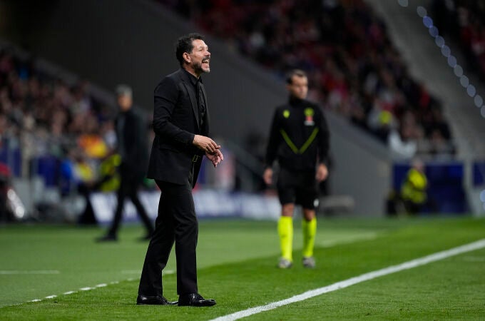 Simeone, en el partido ante la Real Sociedad