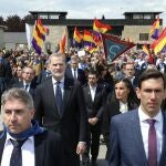 11 May 2025, Austria, Mauthausen: King Felipe VI of Spain and Queen Letizia during the liberation ceremony at the Mauthausen Concentration Camp Memoria