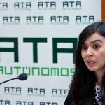 La presidenta de ATA Castilla y León, Leticia Mingueza, presenta un informe sobre los autónomos en Castilla y León
