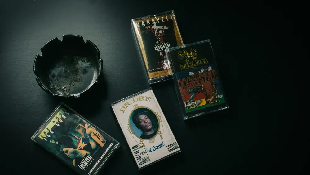 Cassettes de gansta rap de los años 90