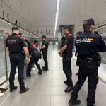 Imágenes de agentes durante el operativo policial