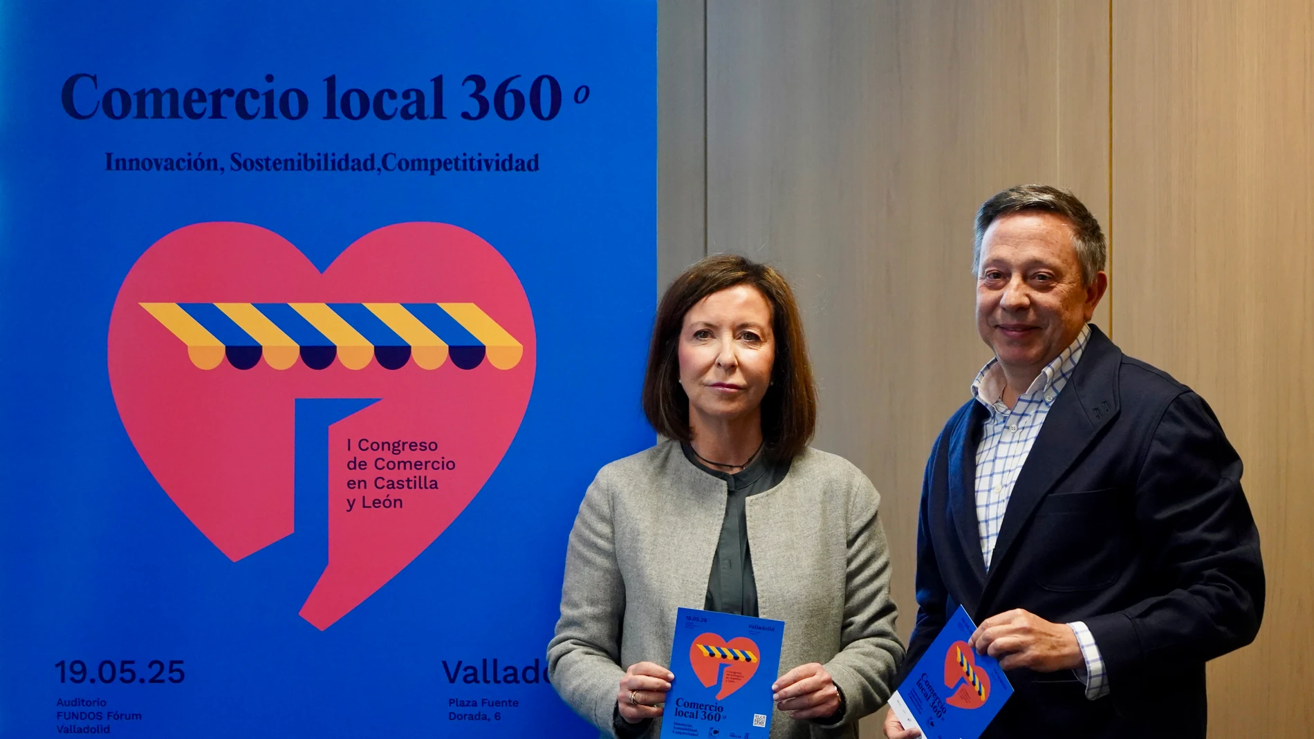 Adolfo Sainz y María Petit presentan el i Congreso del Comercio de Castilla y León