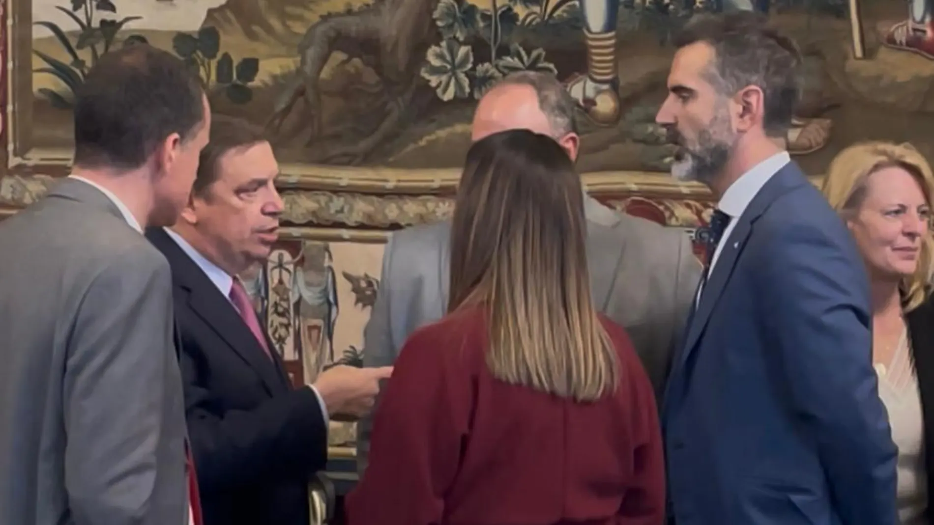 Ramón Fernández-Pacheco, en un corrillo previo a la Conferencia Sectorial con el ministro Luis Planas