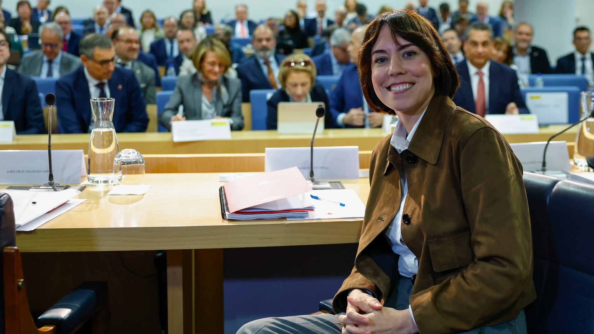 MADRID, 12/05/2025.- La ministra de Ciencia, Innovación y Universidades, Diana Morant, este lunes durante el Pleno del Consejo de Universidades en Madrid, para informar a las 91 universidades españolas, públicas y privadas, de la nueva ley que busca aumentar la calidad de los centros universitarios y frenar "los chiringuitos", tal como insiste el Ejecutivo.-EFE/ Chema Moya