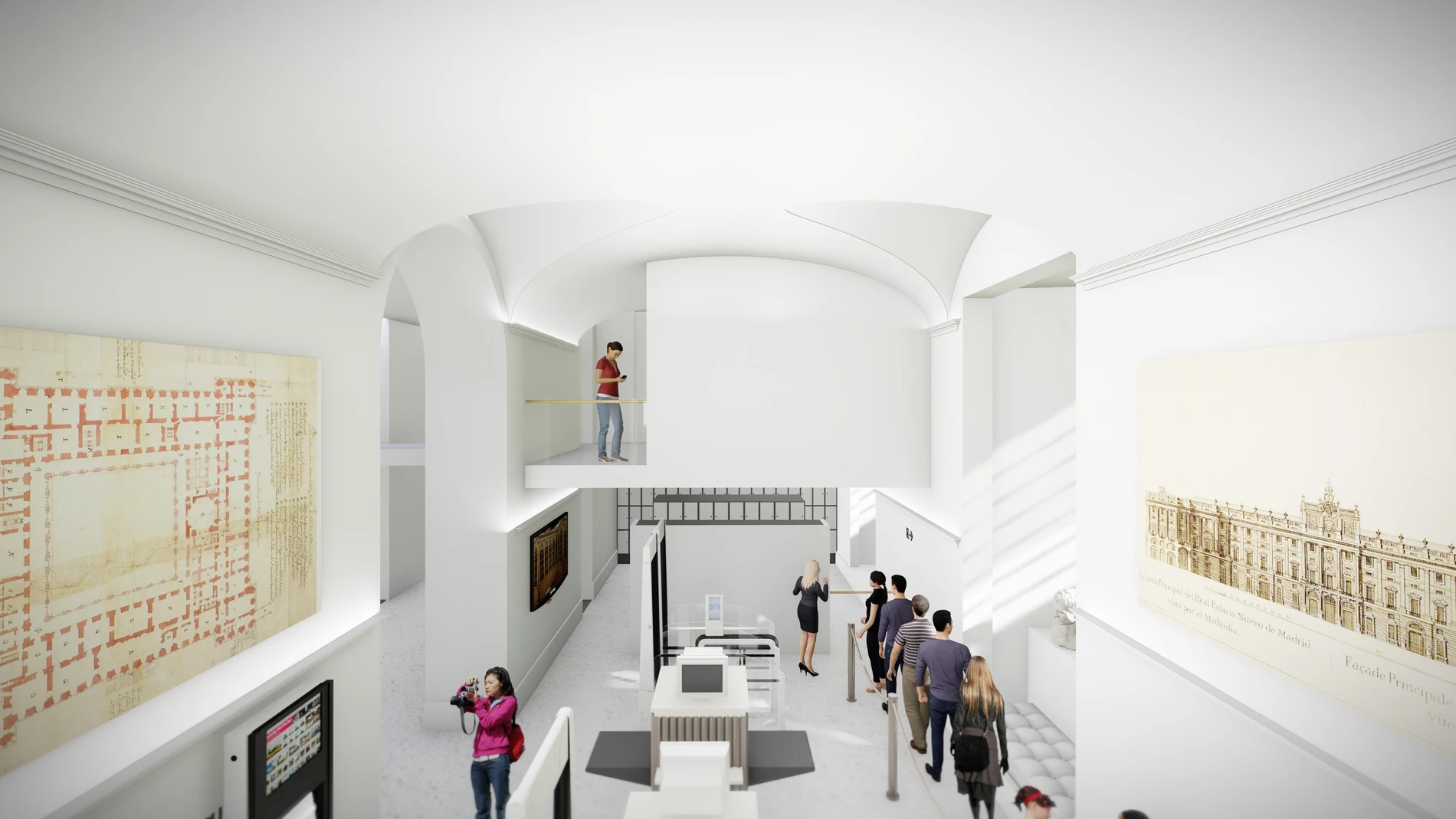 Renderizado del Centro de Recepción de Visitantes del Palacio Real. REMITIDA / HANDOUT por PATRIMONIO NACIONAL Fotografía remitida a medios de comunicación exclusivamente para ilustrar la noticia a la que hace referencia la imagen, y citando la procedencia de la imagen en la firma 12/05/2025