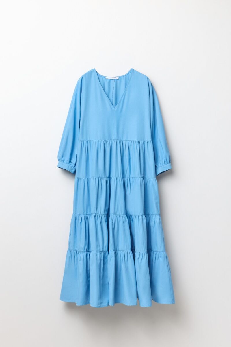 Vestido midi paneles.