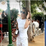 Inés Domecq en la Feria de Abril.