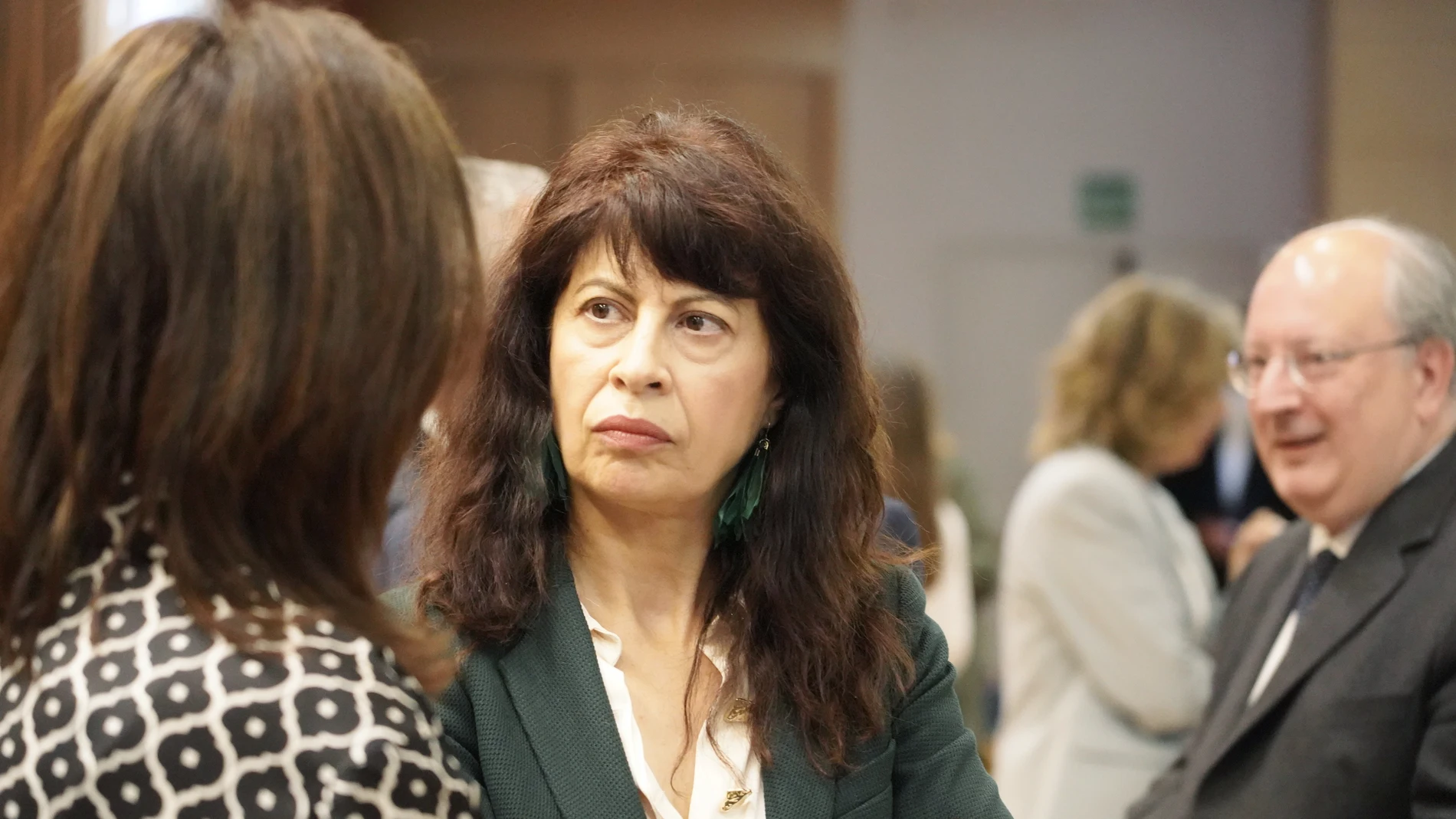 La ministra de Igualdad, Ana Redondo, el secretario general de CCOO en Castilla y León, Vicente Andrés, y la directora general de la Mujer del a Junta, María Victoria Moreno, inauguran el Encuentro de la Red de Mujeres Sindicalistas por la Igualdad