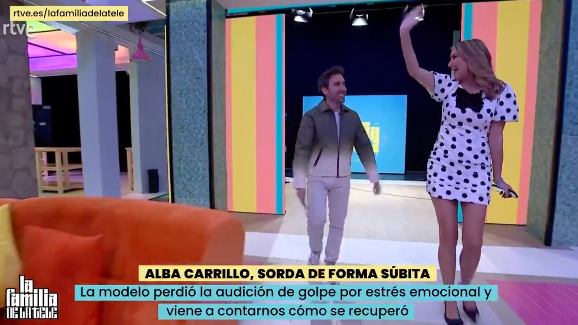 Captura de Alba Carrillo en 'La familia de la tele'