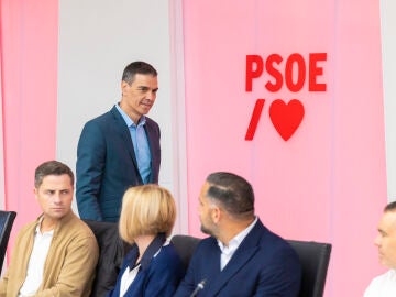 Pedro Sánchez durante la ejecutiva del PSOE