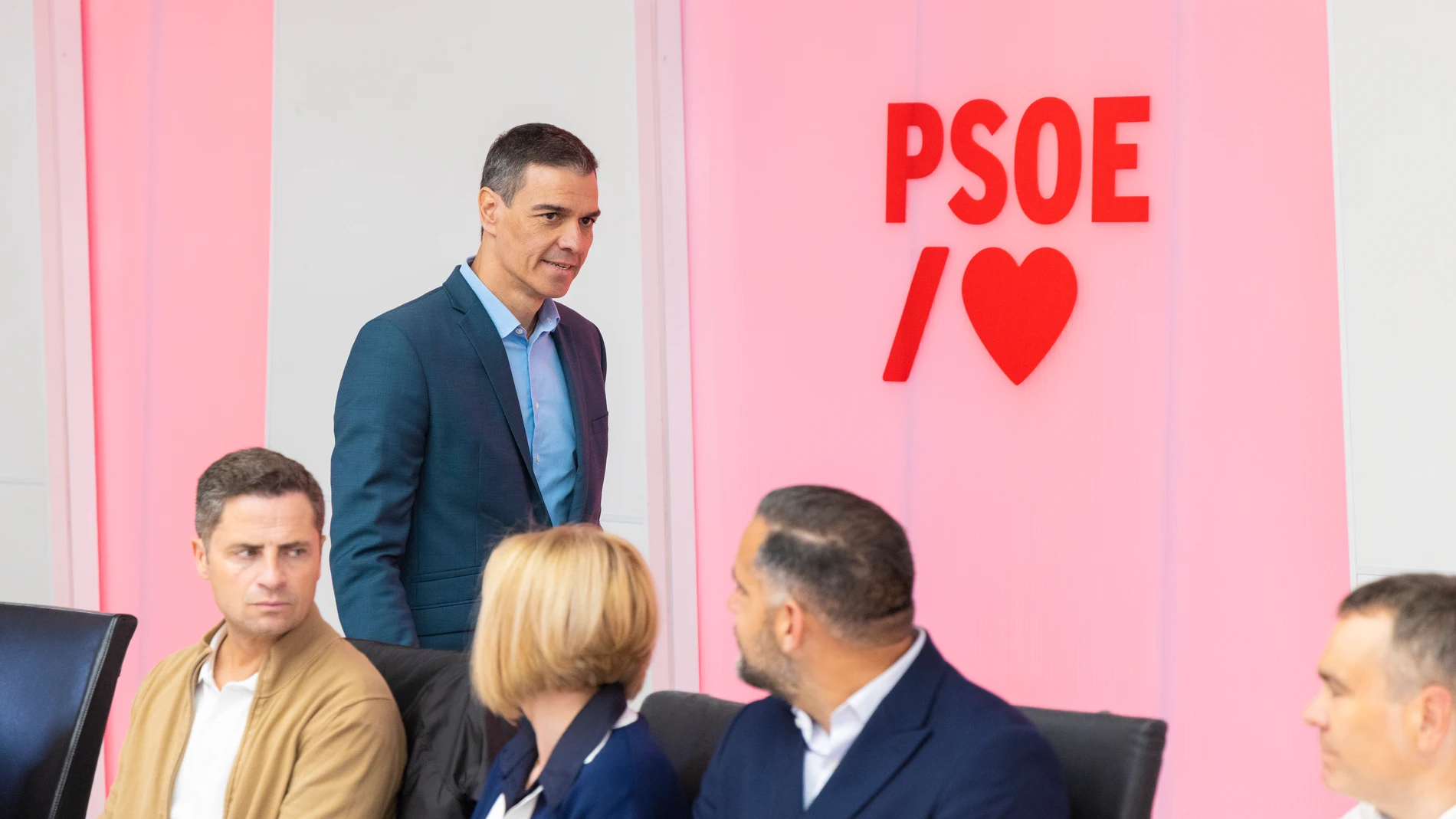 Pedro Sánchez durante la ejecutiva del PSOE
