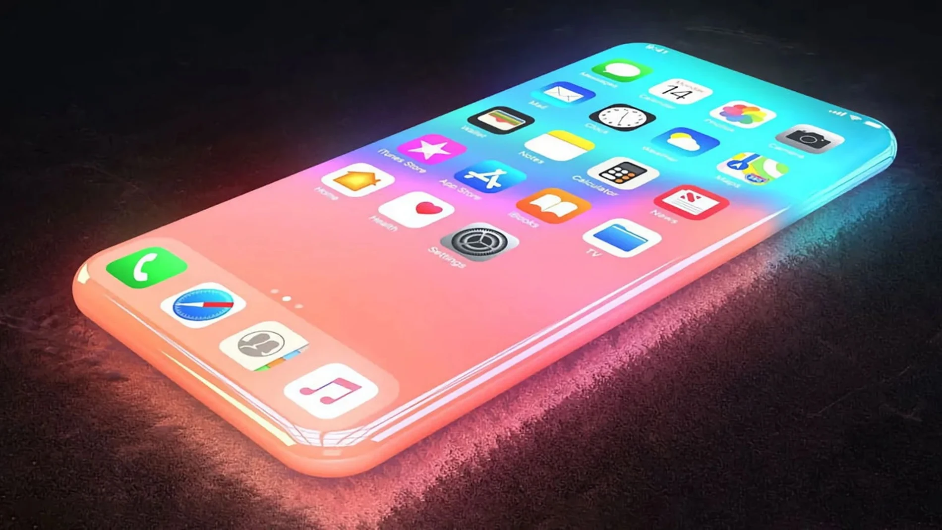 Concepto de un iPhone futurista
