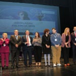 La alcaldesa de Palencia, Miriam Andrés(5I); y el presidente en CyL de APD, Carlos Moro(4I), entre algunos de los ponentes, en la apertura institucional e inauguración de la Jornada Innovaday