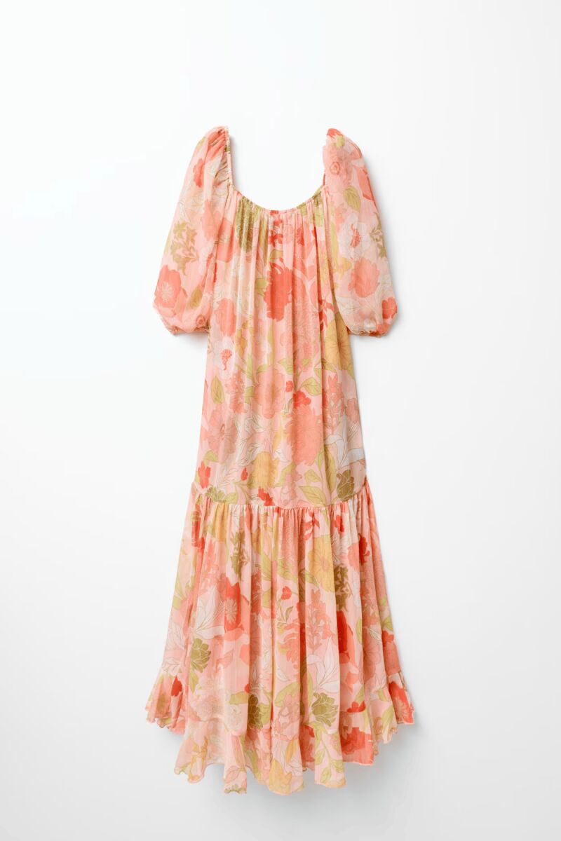 Vestido estampado maxi.