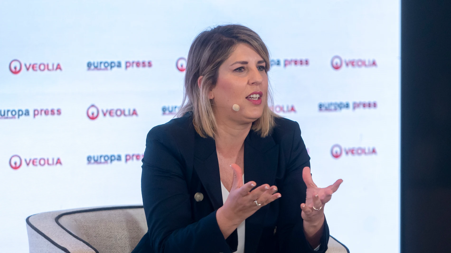 La alcaldesa de Cartagena, Noelia Arroyo, interviene durante un encuentro informativo de Europa Press, en el hotel Rosewood Villa Magna, a 13 de mayo de 2025, en Madrid (España). 13 MAYO 2025;NOELIA ARROYO;EUROPA PRESS Alberto Ortega / Europa Press 13/05/2025