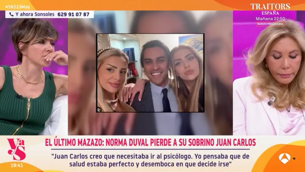 Captura de Sonsoles Ónega y Norma Duval durante su entrevista en 'Y ahora Sonsoles'