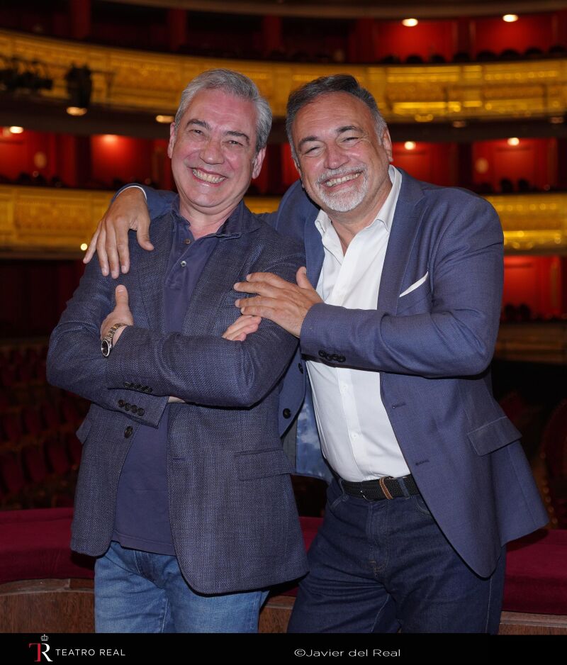 Nicola Luisotti (izda.), director musical de Attila y José Luis Basso, director del Coro Titular del Teatro Real