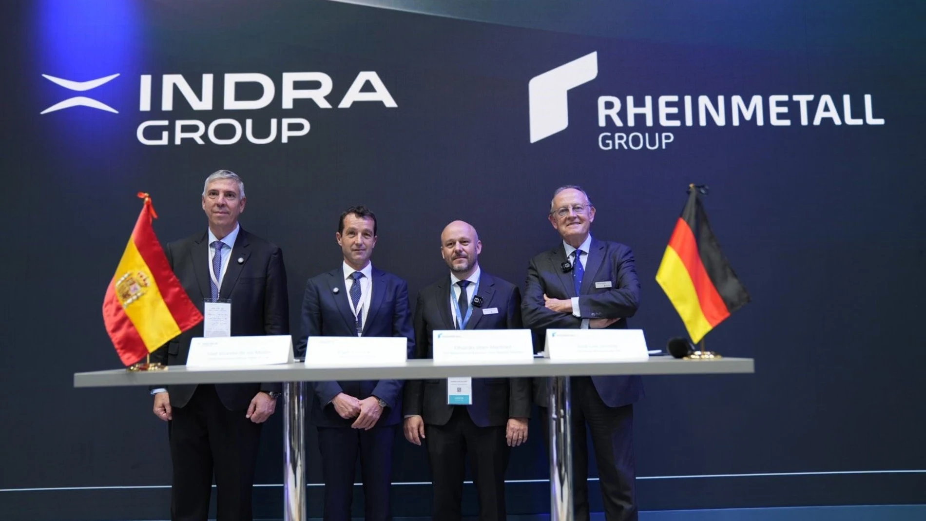 (Foto de ARCHIVO) Firma del acuerdo entre Indra y Rheinmetall en el marco de Feindef, a 13 de mayo de 2025, en Madrid (España) REMITIDA / HANDOUT por INDRA Fotografía remitida a medios de comunicación exclusivamente para ilustrar la noticia a la que hace referencia la imagen, y citando la procedencia de la imagen en la firma 01/01/1970