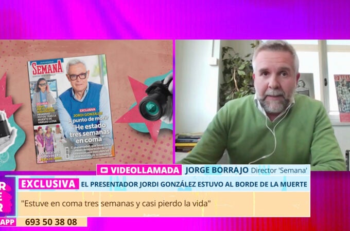 Jordi González, a punto de morir a causa de una bacteria: "Tres semanas en coma"